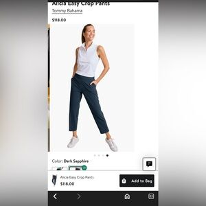 Tommy Bahama Dark Blue Cropped Pants